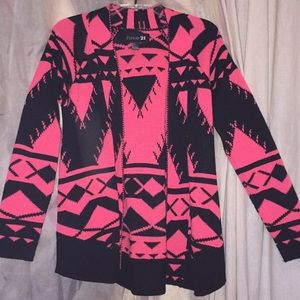 Pink/Black Cardigan